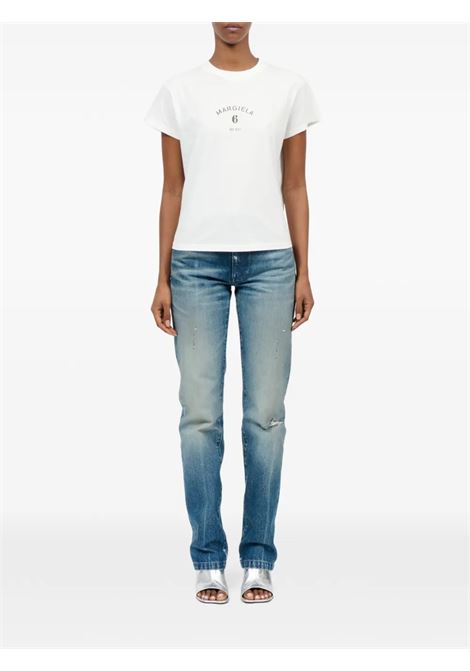 t-shirt signature donna bianca MM6 MAISON MARGIELA | S62GD0216 M20048101